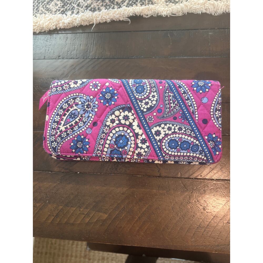 Vera Bradley retired paisley clutch wallet in the Boysenberry pattern